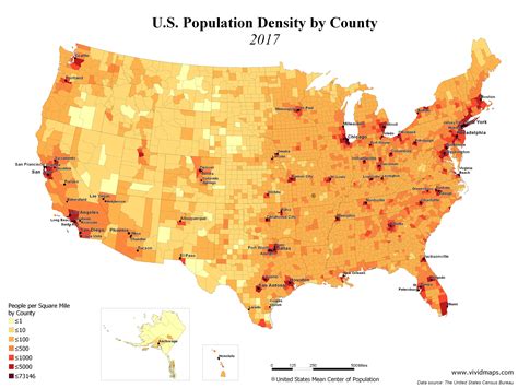 Population Density Map Of The United States